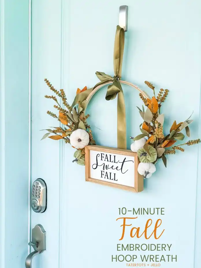 Fall Embroidery Hoop Wreath