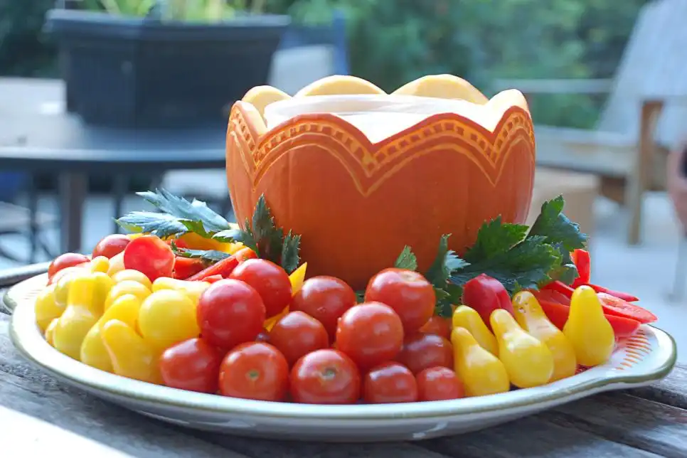 Fall Party Decor Pumpkin Dip Bowl