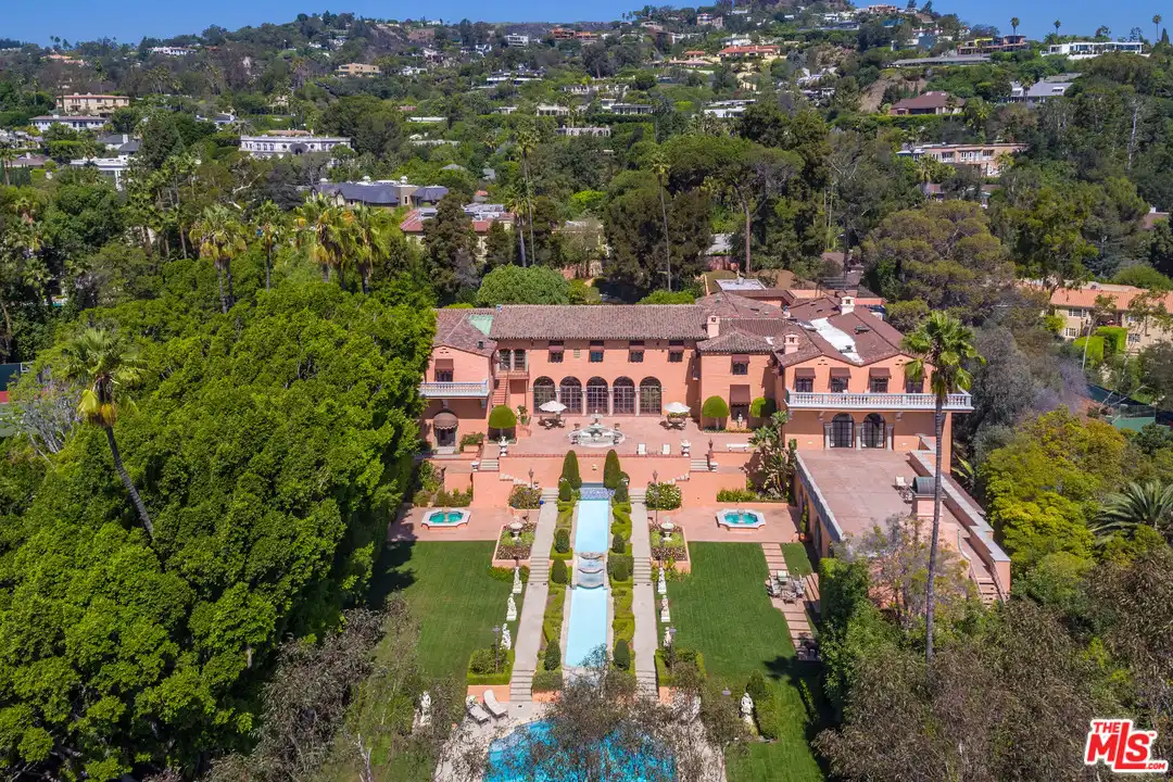 Famous Beverly Hills Estate Sold For 63 Million aerial view