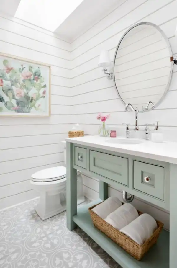 Rose Pink and Mint Vanity