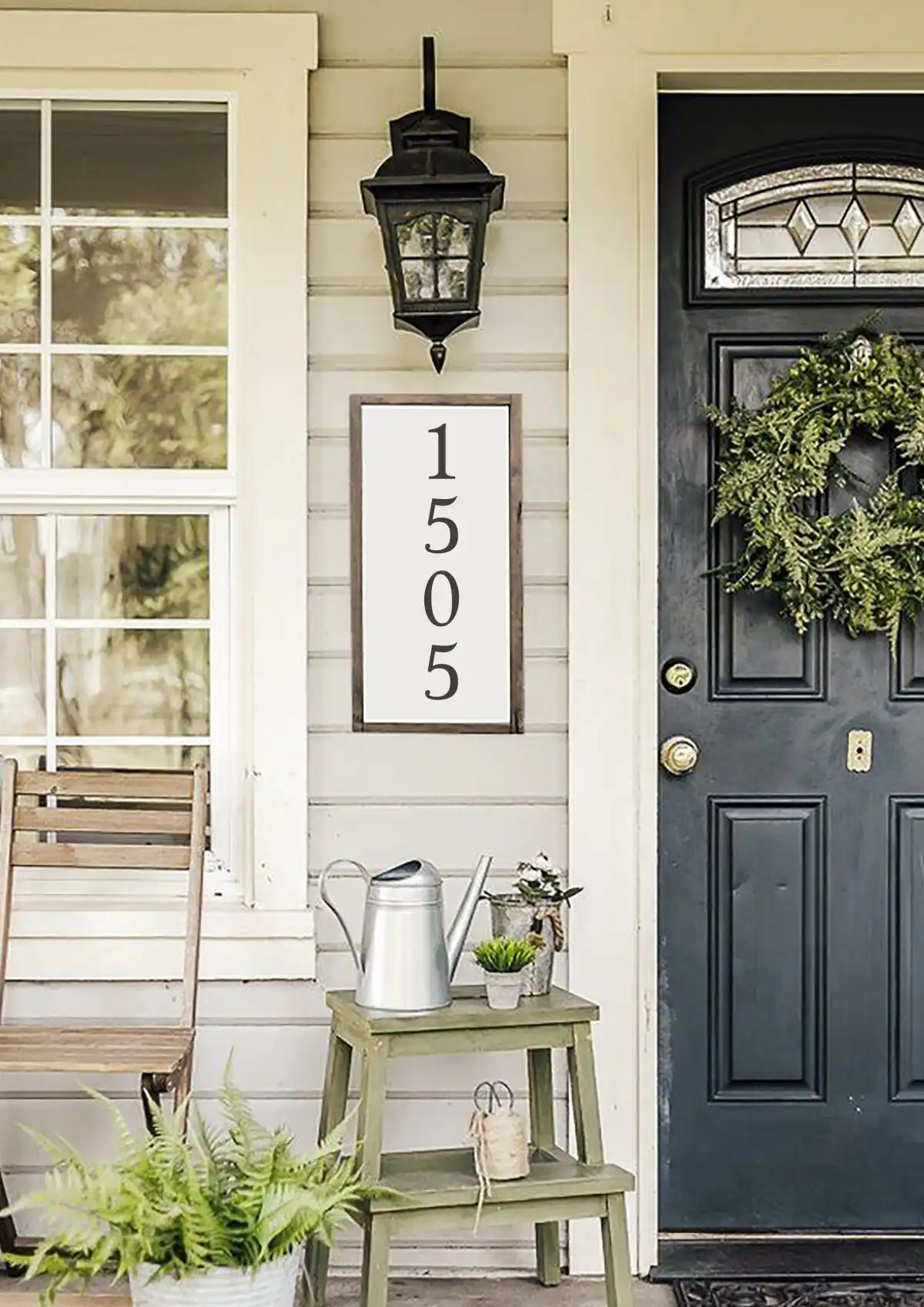 Farmhouse style address sign