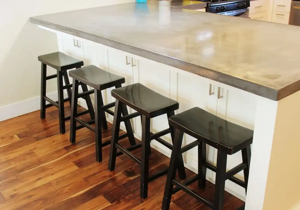 Farmhouse-style wooden stools