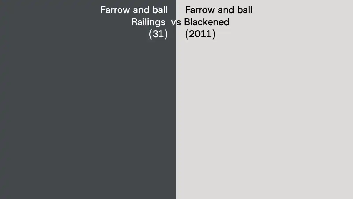 Farrow & Ball Railings No.31 and Blackened No. 2011