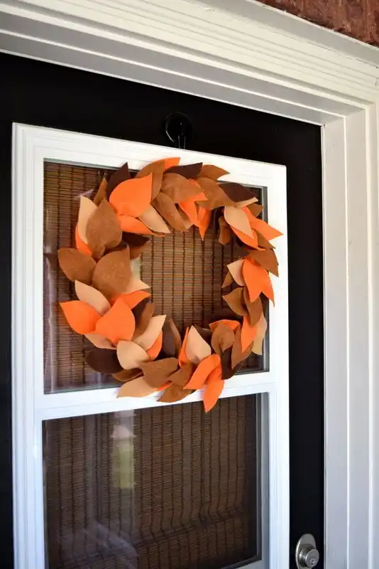Felt utumn wreath diy