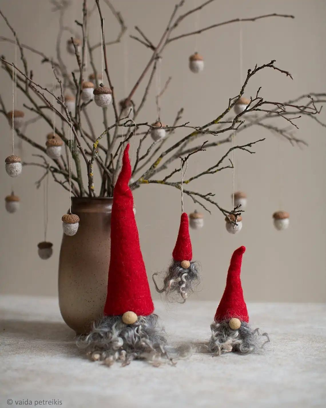 Felted Acorns
