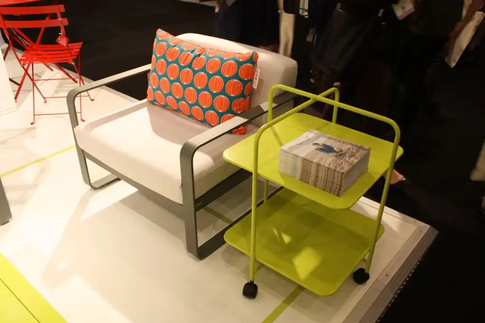 Femob outdoor pool furniture green bar cart side tabble