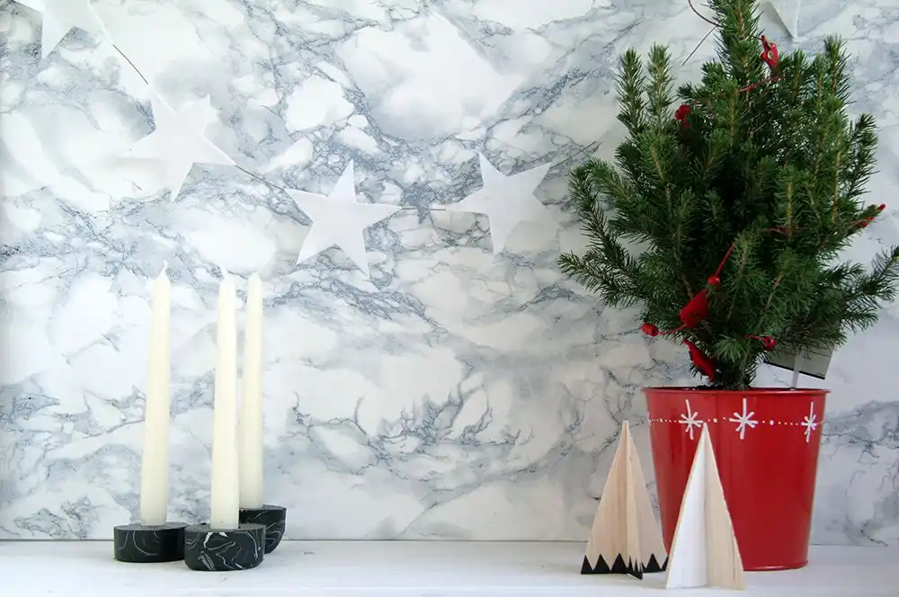Festive Felted Christmas Star Banner