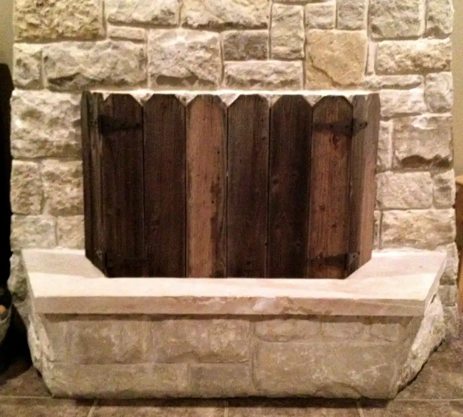 Fireplace wood screen like fence