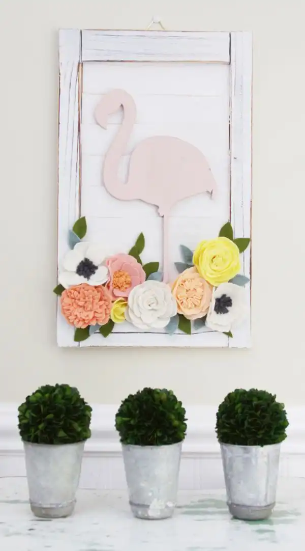 Flamingo Shutter Wall Art