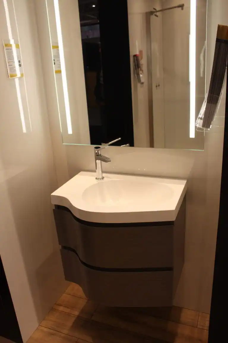 Fleurico shaped vanity design