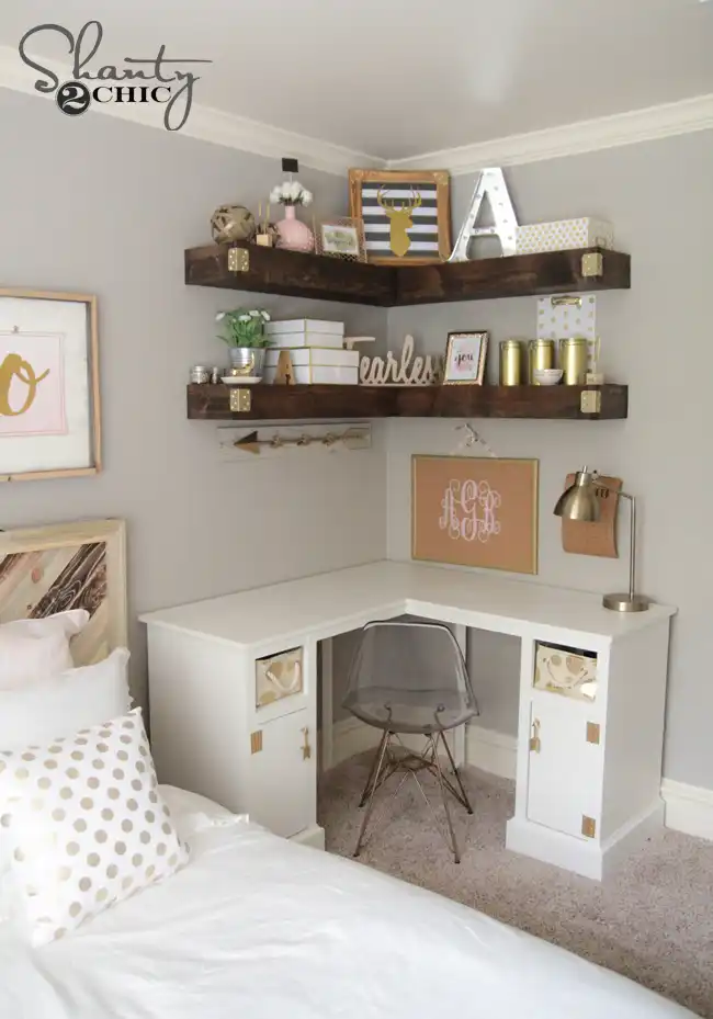 Floating Corner Shelves