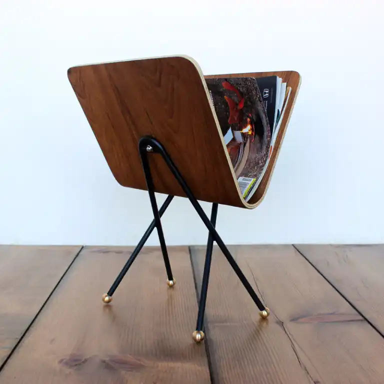 Floor plywood magazine rack