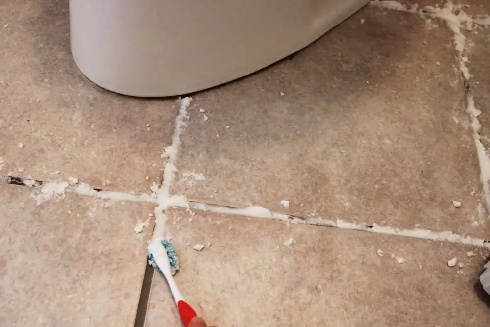 Floor tile grout cleaning