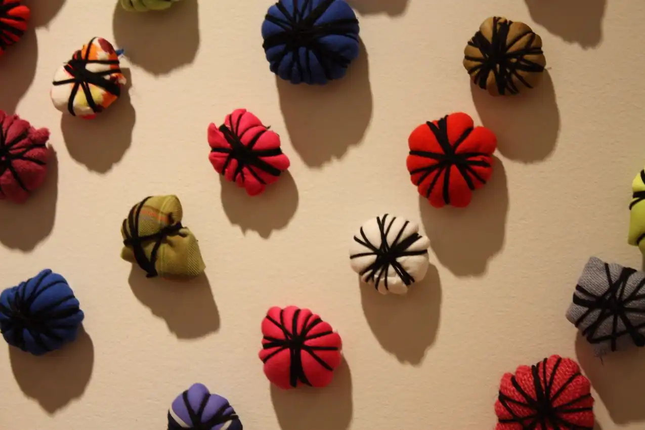 A close-up of the individual pieces.