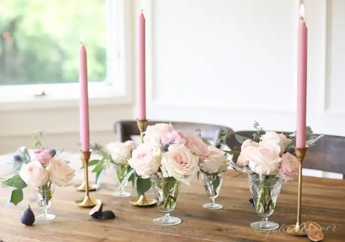 Flower Vases alternative table runner