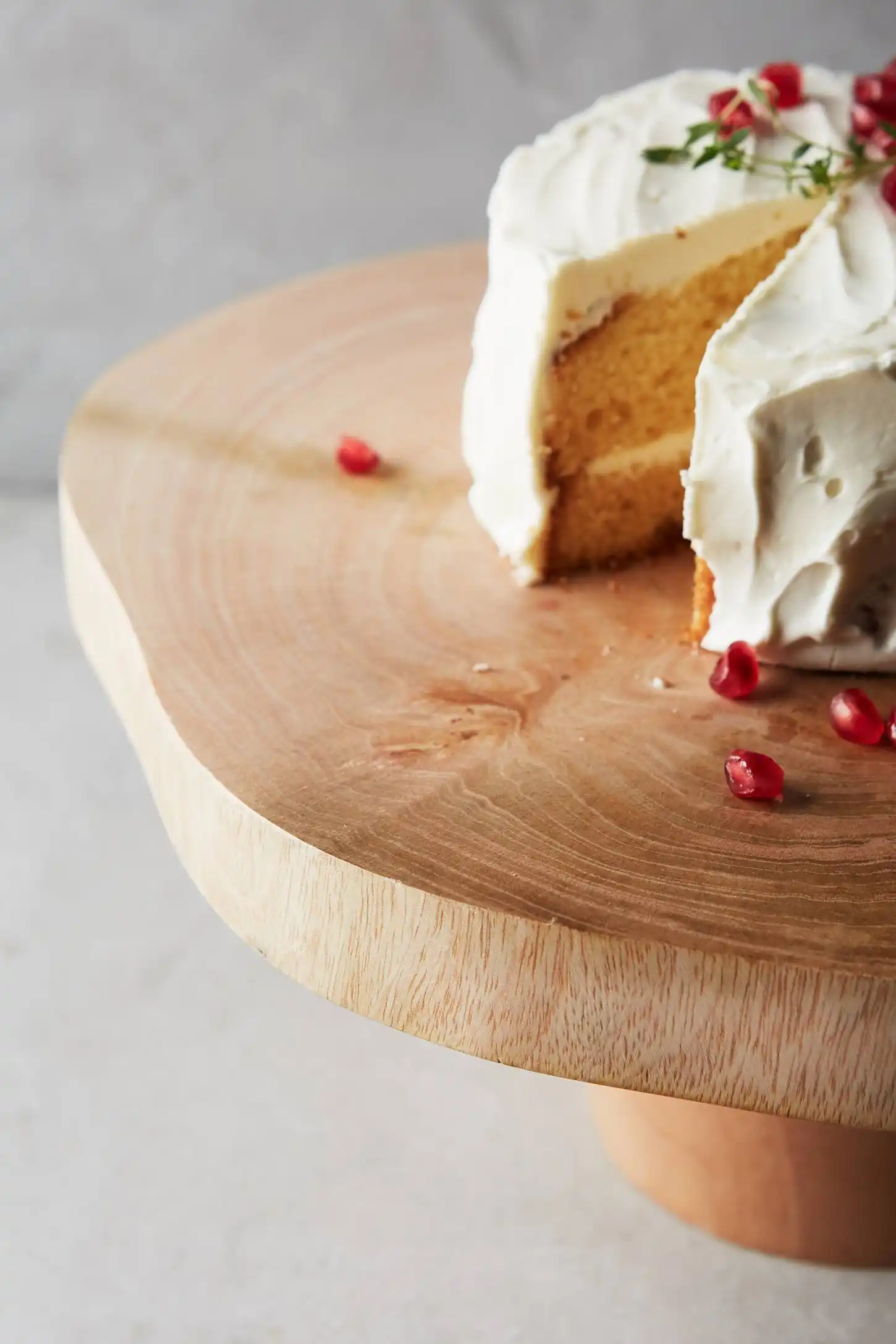 Forest wood cake stand