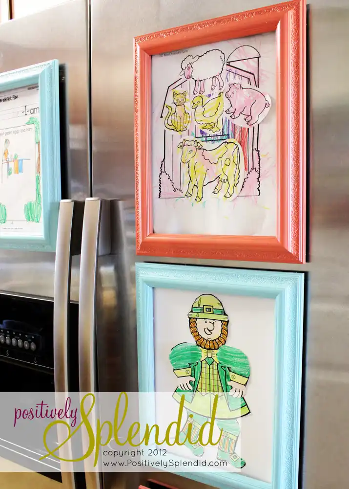 Framed fridge art