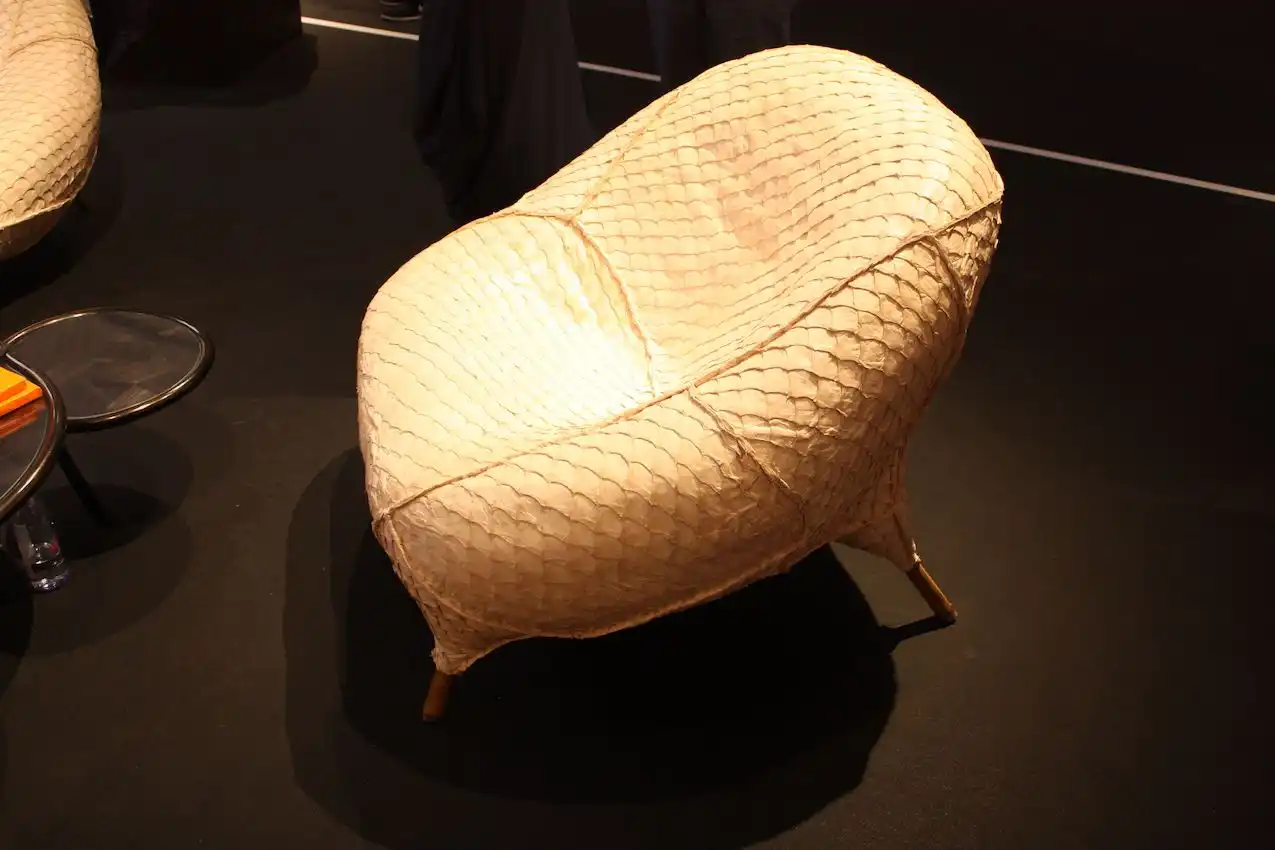 The unusual "leather" is also sustainable.