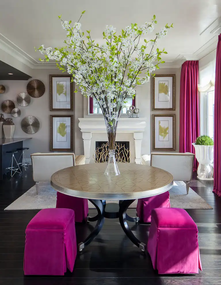 Fuchsia works with black