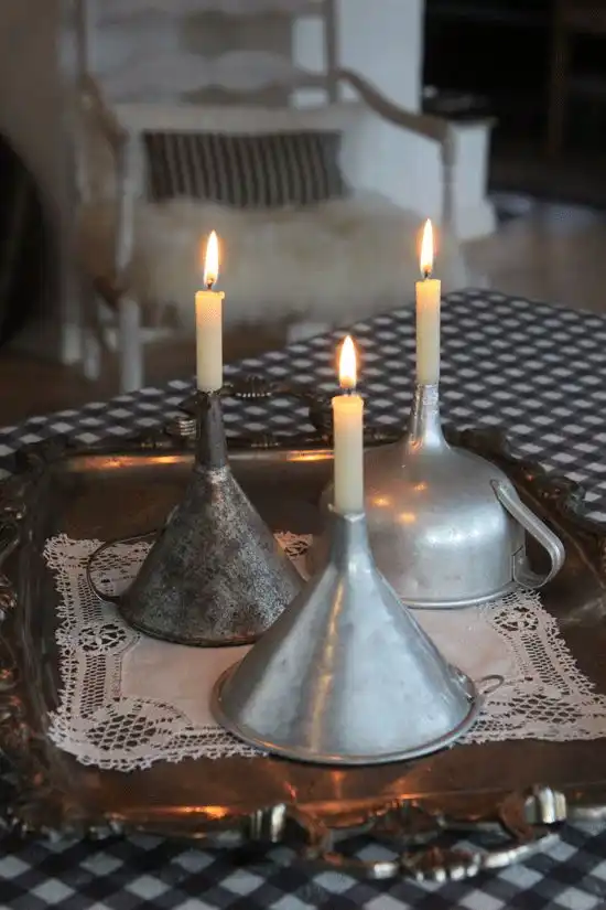 Funnels candle DIY