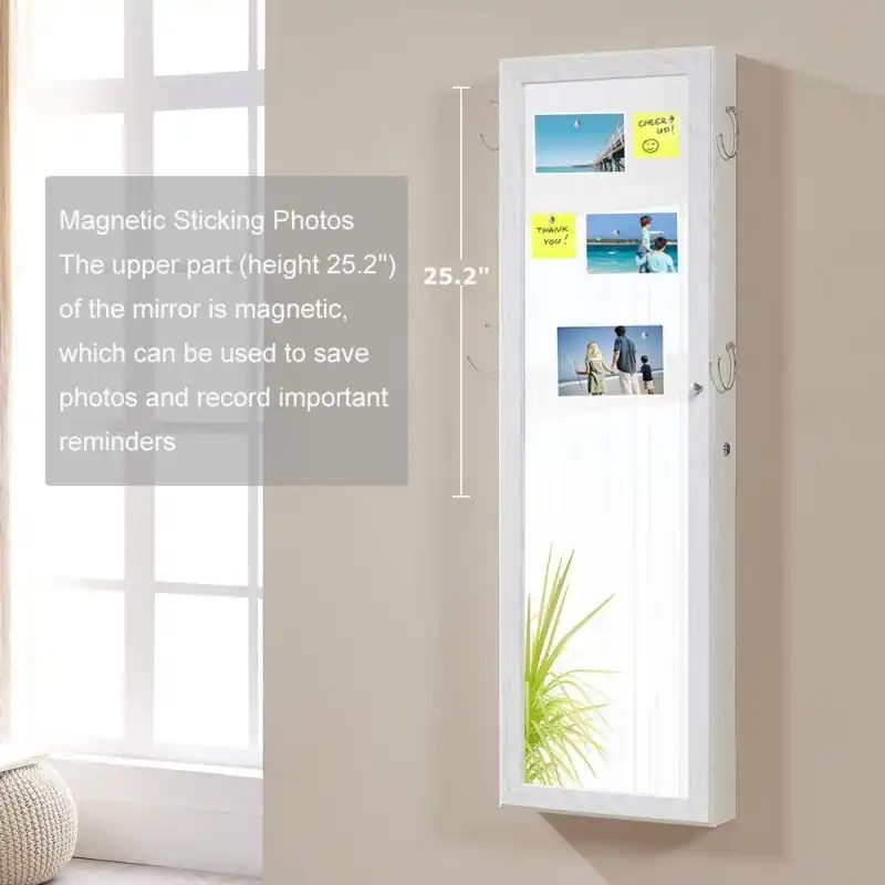 GISSAR Jewelry Mirror Armoire Wall Mount