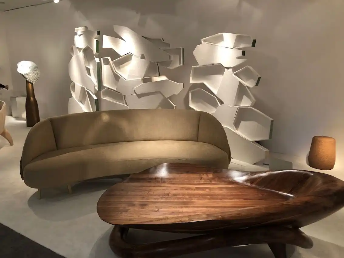 Elegant curves characterize these spare pieces.