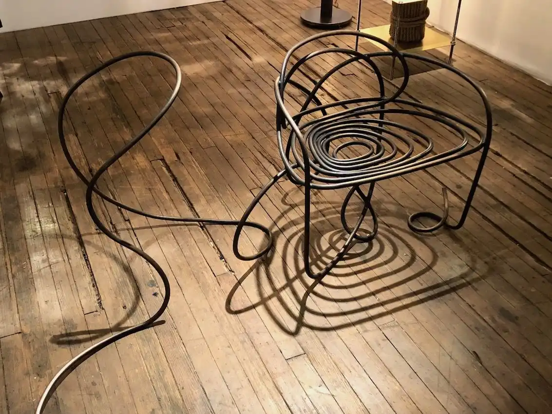 A single line can become an intricate chair design.