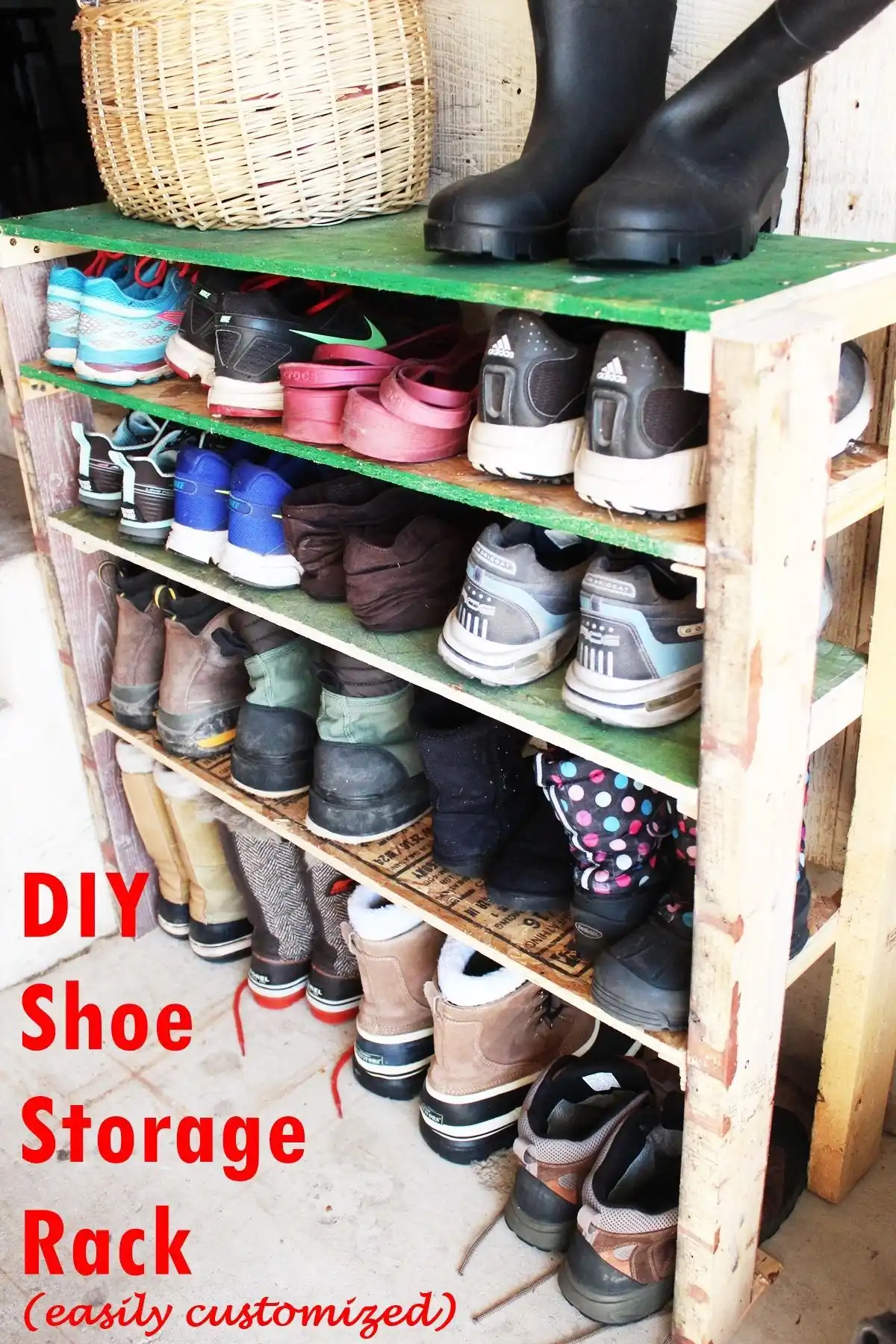 Garage Shoe Rack