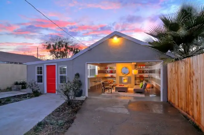Garage Turned Lounge