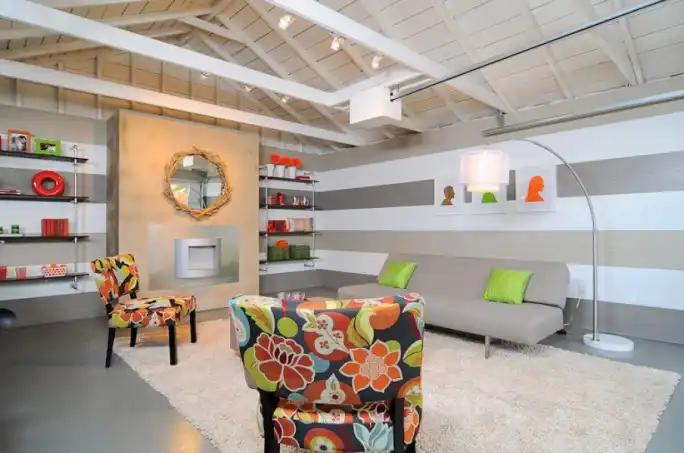 Garage Turned Lounge1