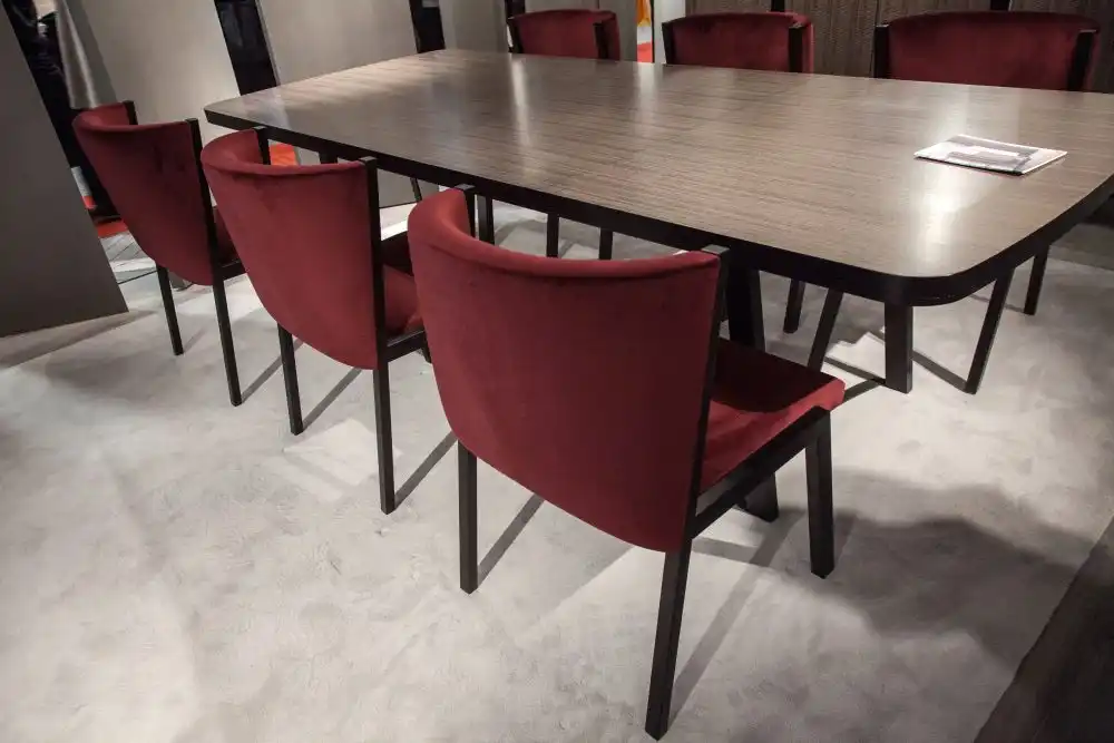 Gentian Red upholstered dining chairs from altto