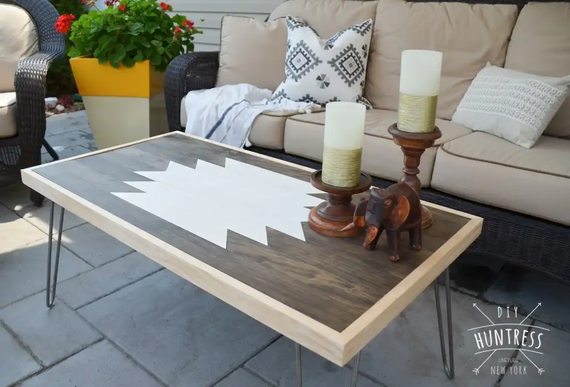 Geometric Wood Art Table