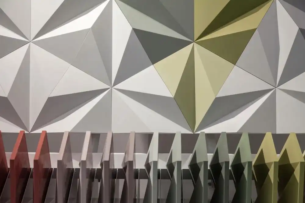 Geometric decorative concrete tiles