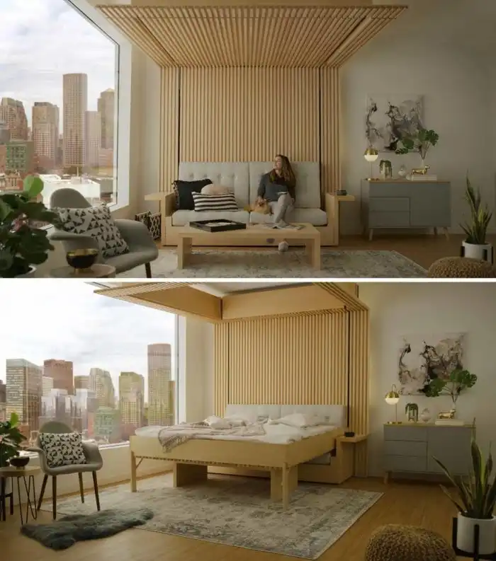 Get the bed out of the way during the day
