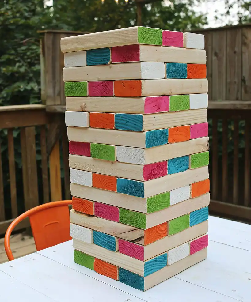 Giant backyard jenga