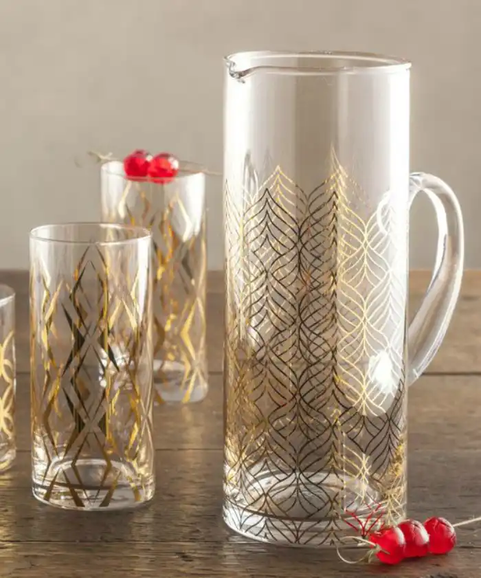 Gilded pattern pitcher