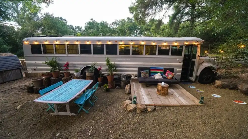 Glamping Getaway in a Converted School Bus