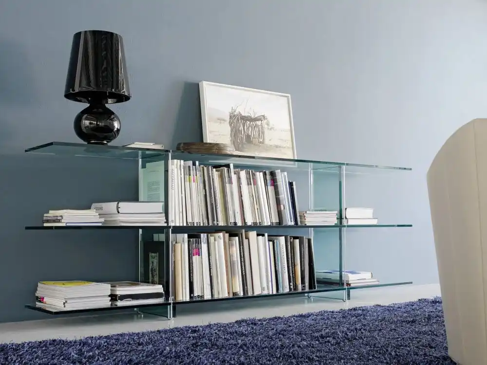 Tiered Glass Hallway Table