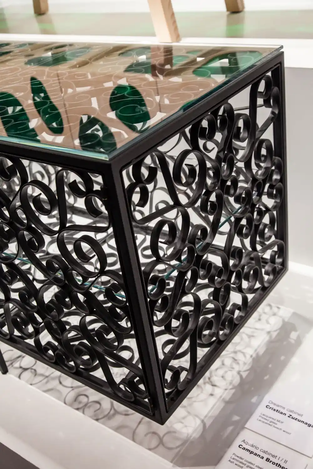 Glass top hallway table