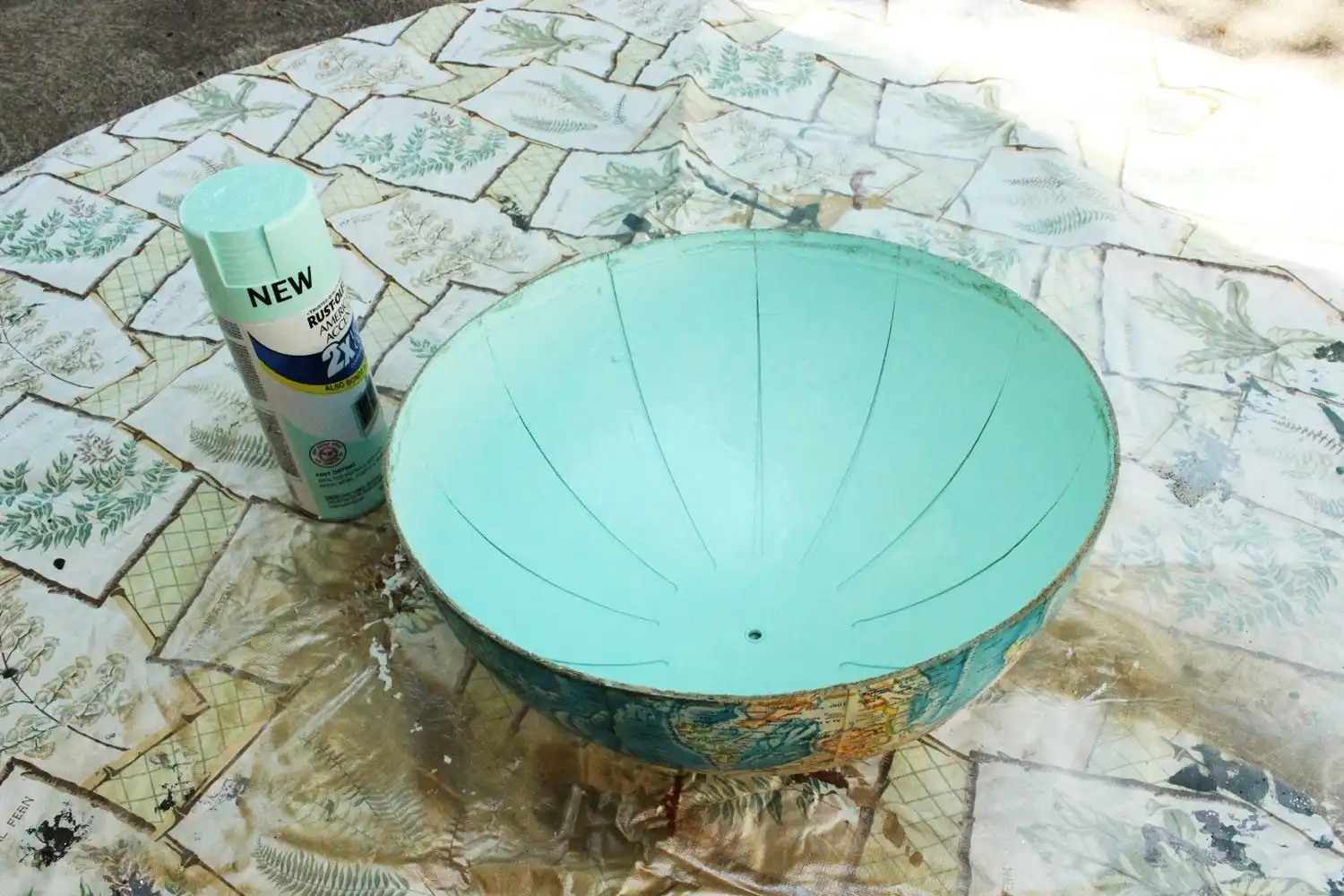 Globe after spray paint