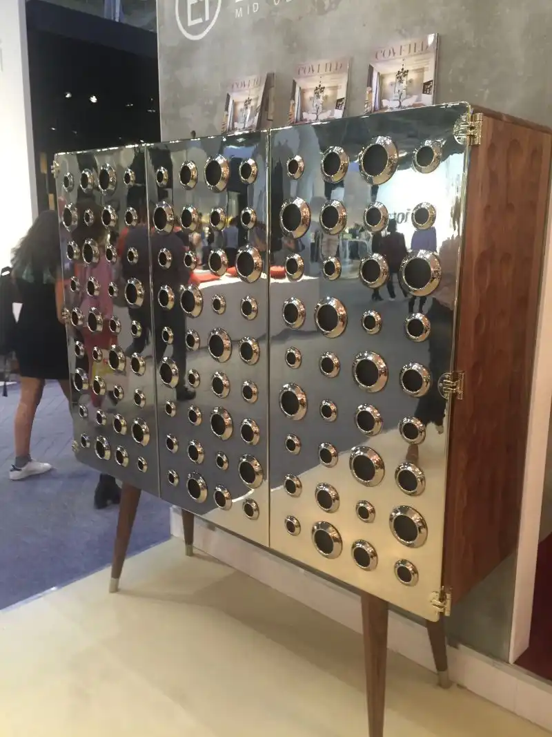 Gold Accent Monocles Cabinet from Esential Home