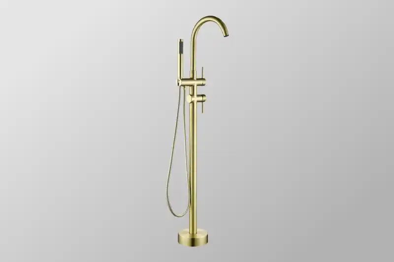 Gold Floorstanding Bathtub Faucet