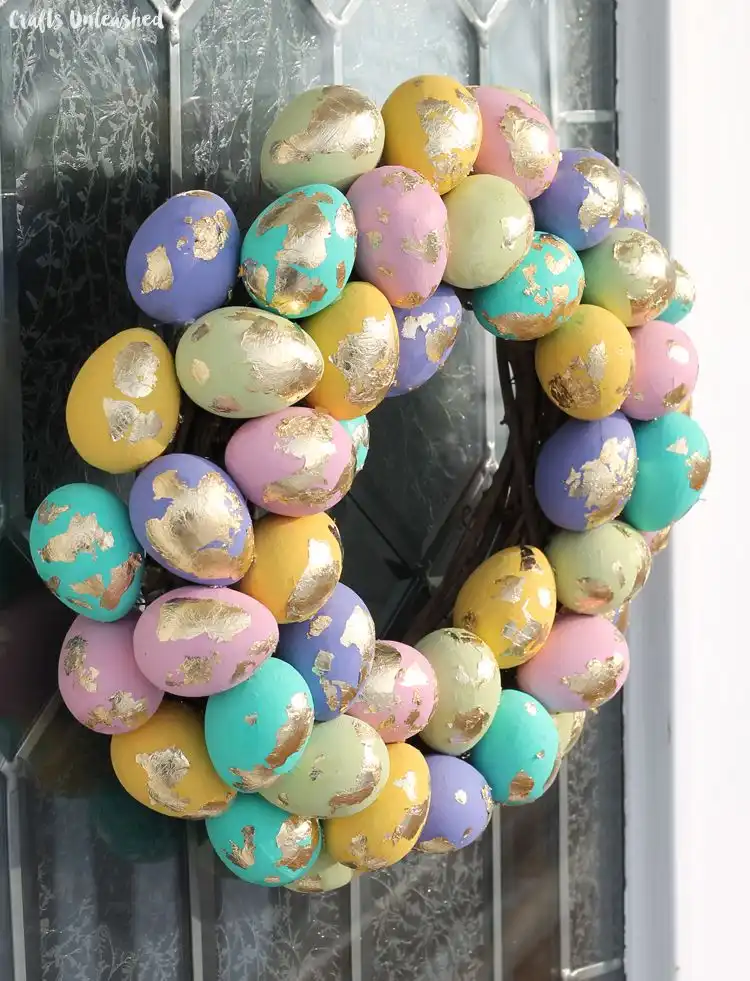 Gold Foil egg wreath