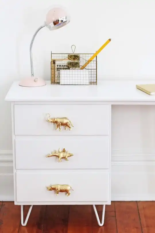 Gold animal drawer knobs