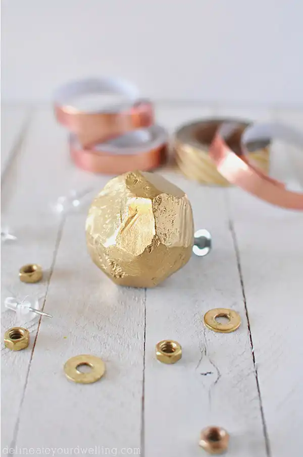 Gold clay knobs