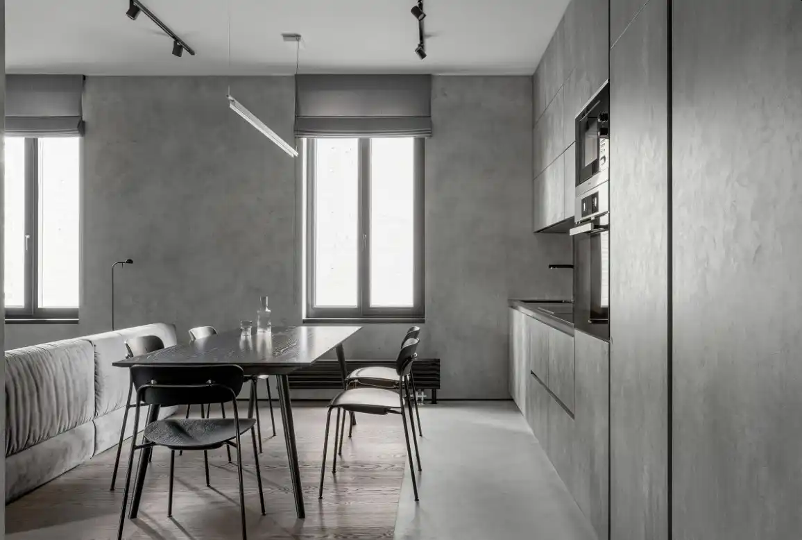 Focus on Textures with Light Gray Kitchen Fixtures