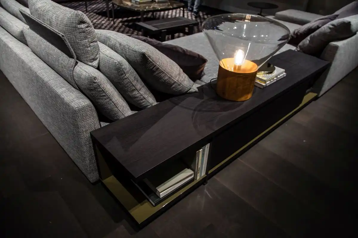 Low sofas require different types of side tables.