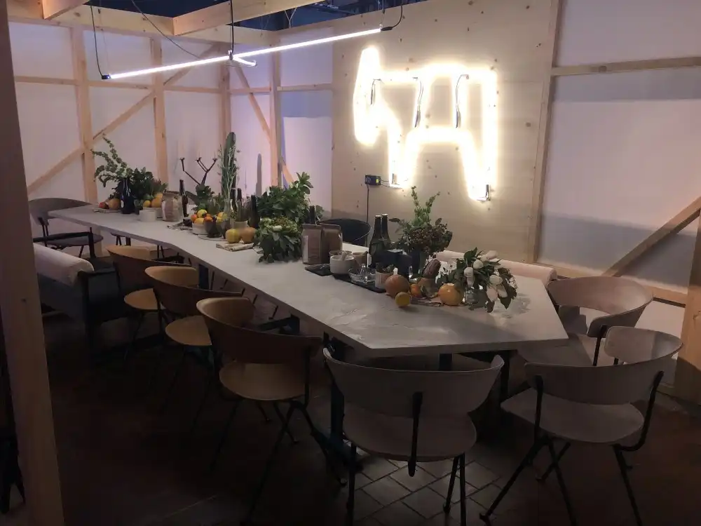 Greenery and kitchen items
