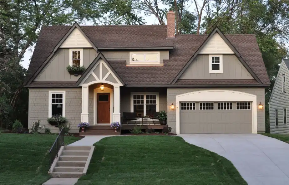 Greige house exterior