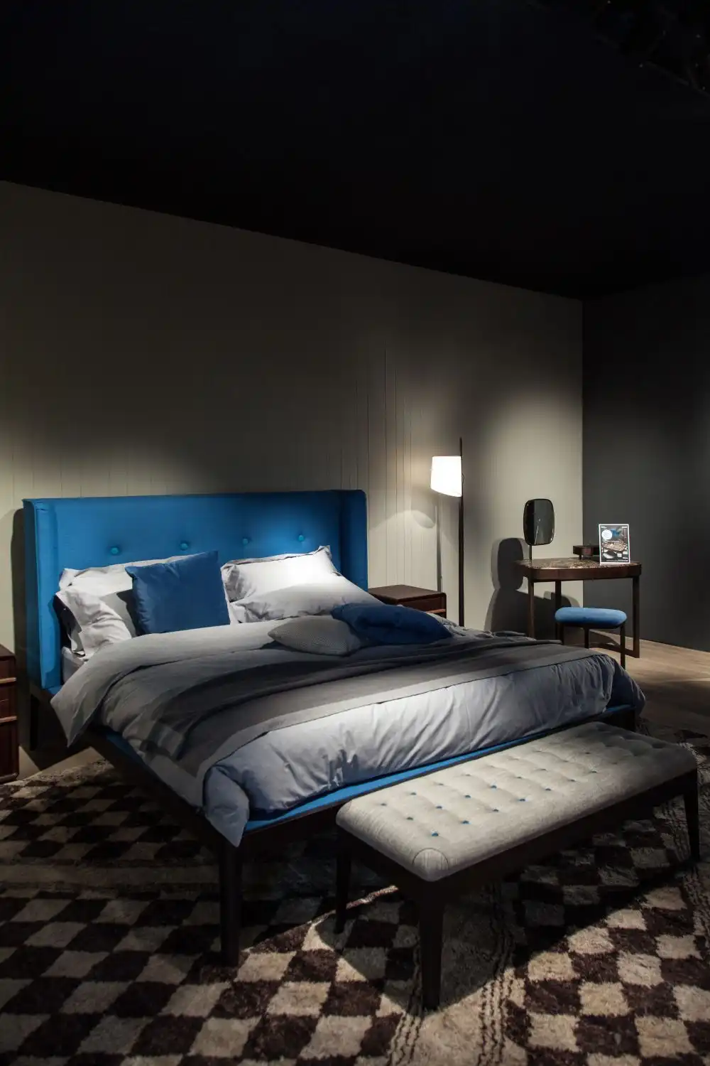 Grey brings blue and brown together